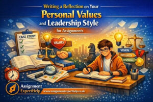Writing a reflection on your personal values and leadership style for assignments